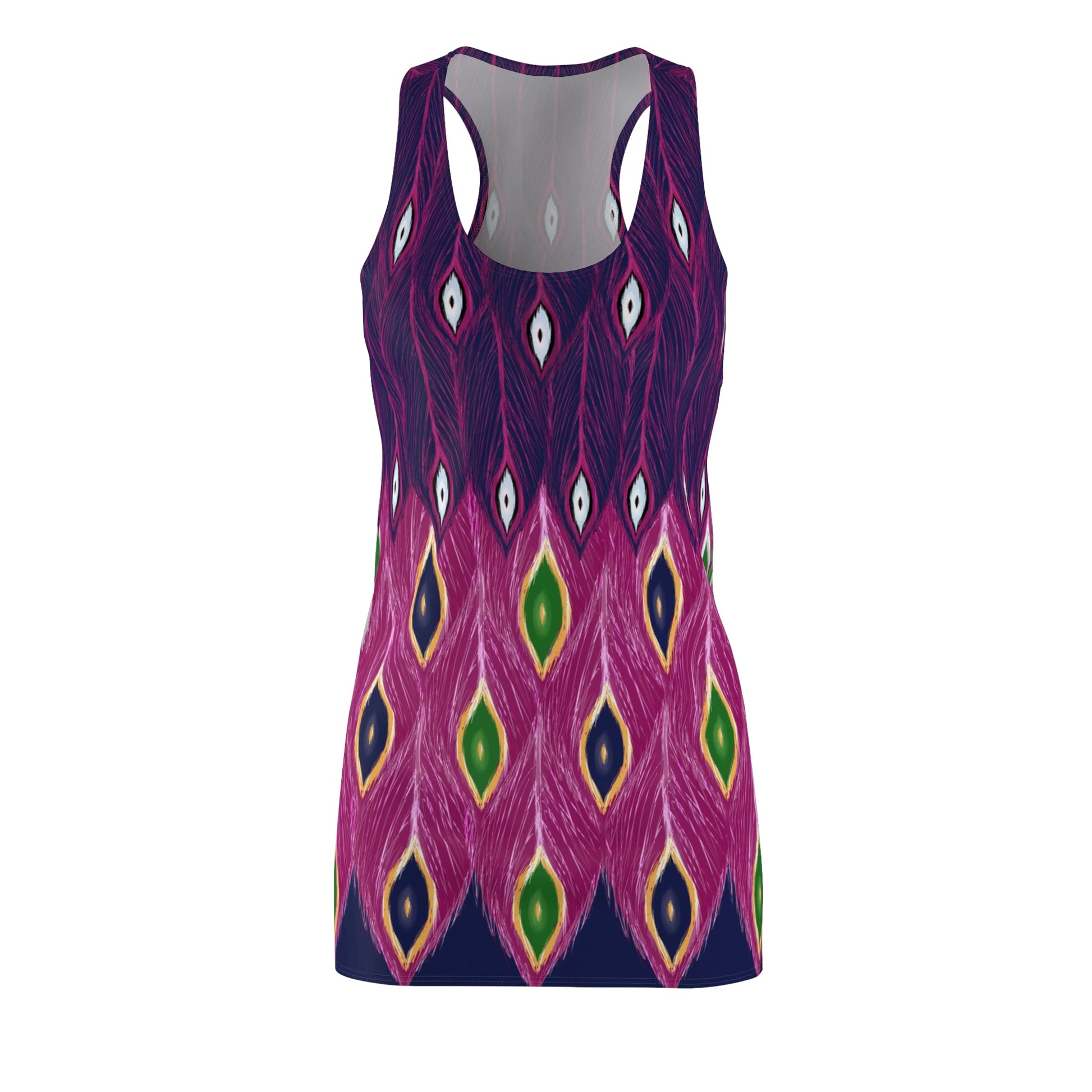 Magenta Peacock Dress