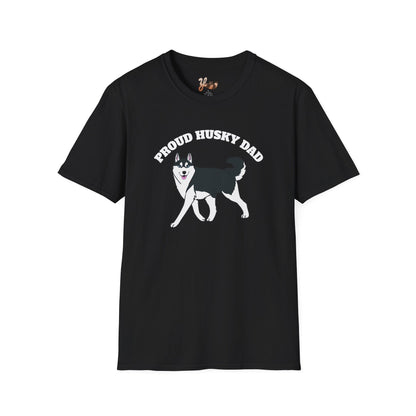 Proud Husky Dad T-shirt - Black