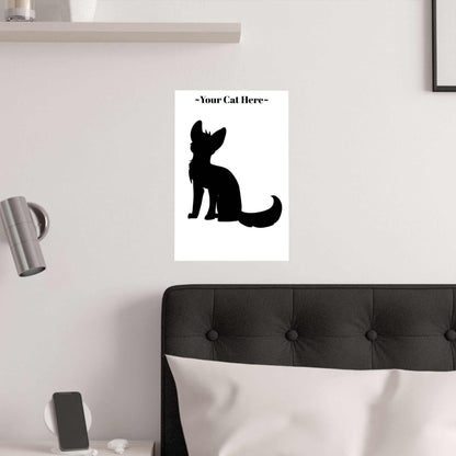 Custom Cat Poster- Satin Pet Portrait
