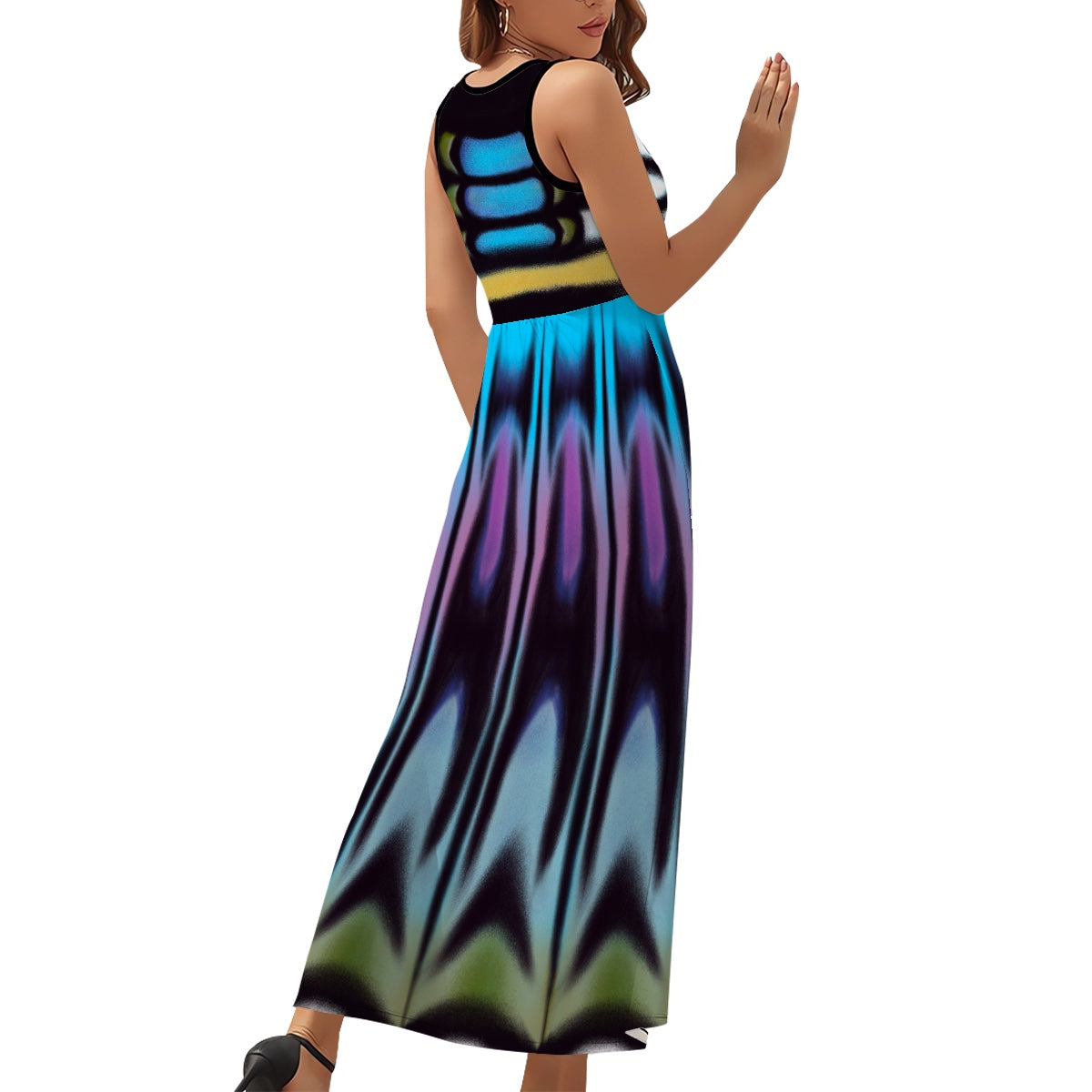 Clipper butterfly Dress- Sleeveless Maxi Dress