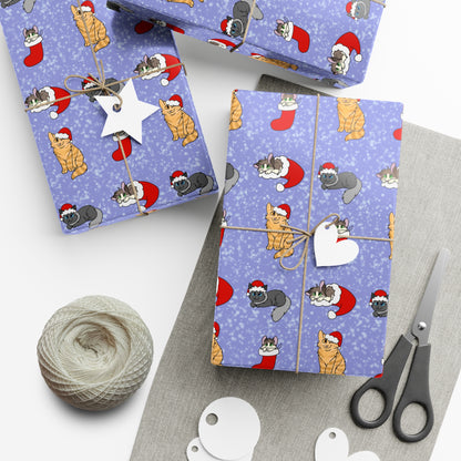 Cats in hats wrapping paper