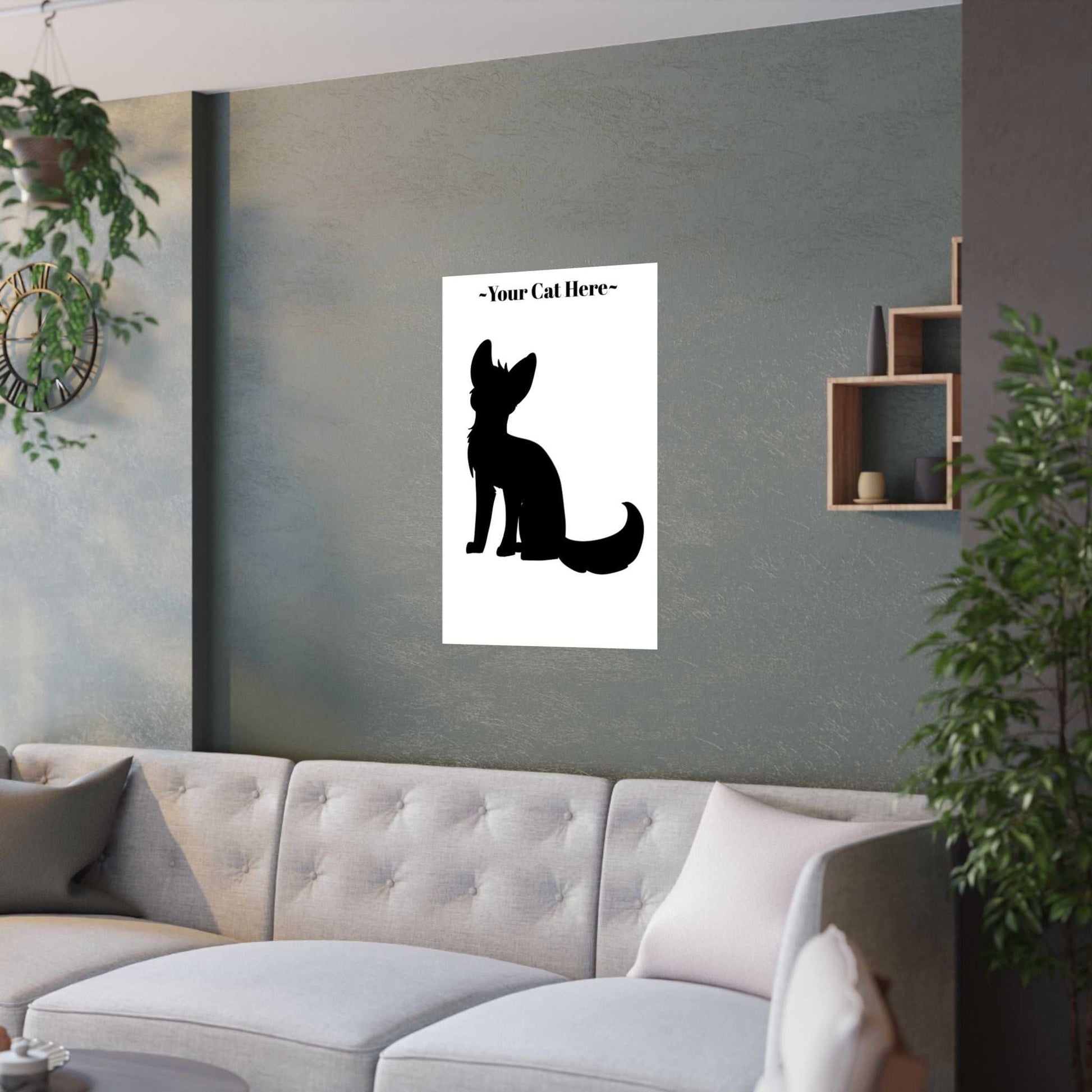 Custom Cat Poster- Satin Pet Portrait