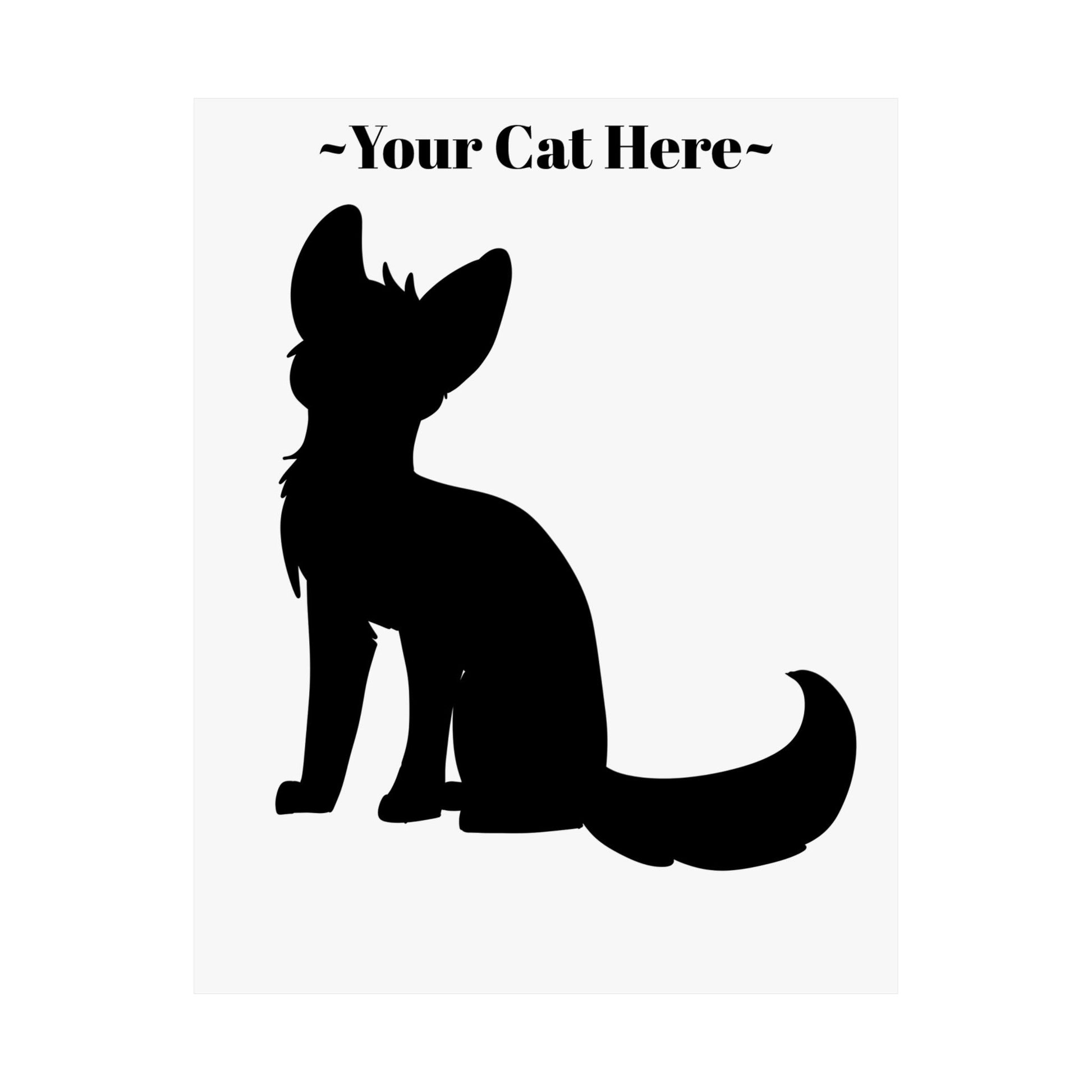 Custom Cat Poster- Satin Pet Portrait