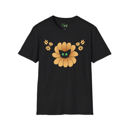 Black Cat Sunflower T-Shirt