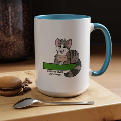 Funny Cat Coffee Mug- Caffeine Levels