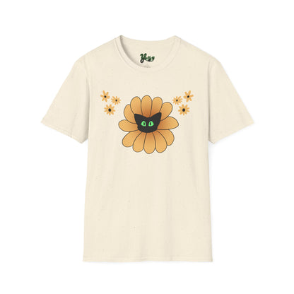 Black Cat Sunflower T-Shirt