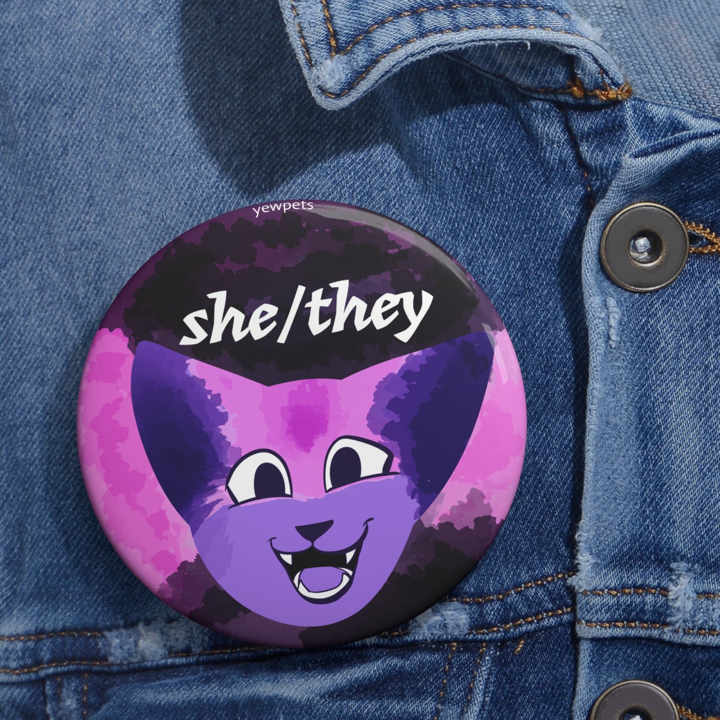 She/they pronoun button