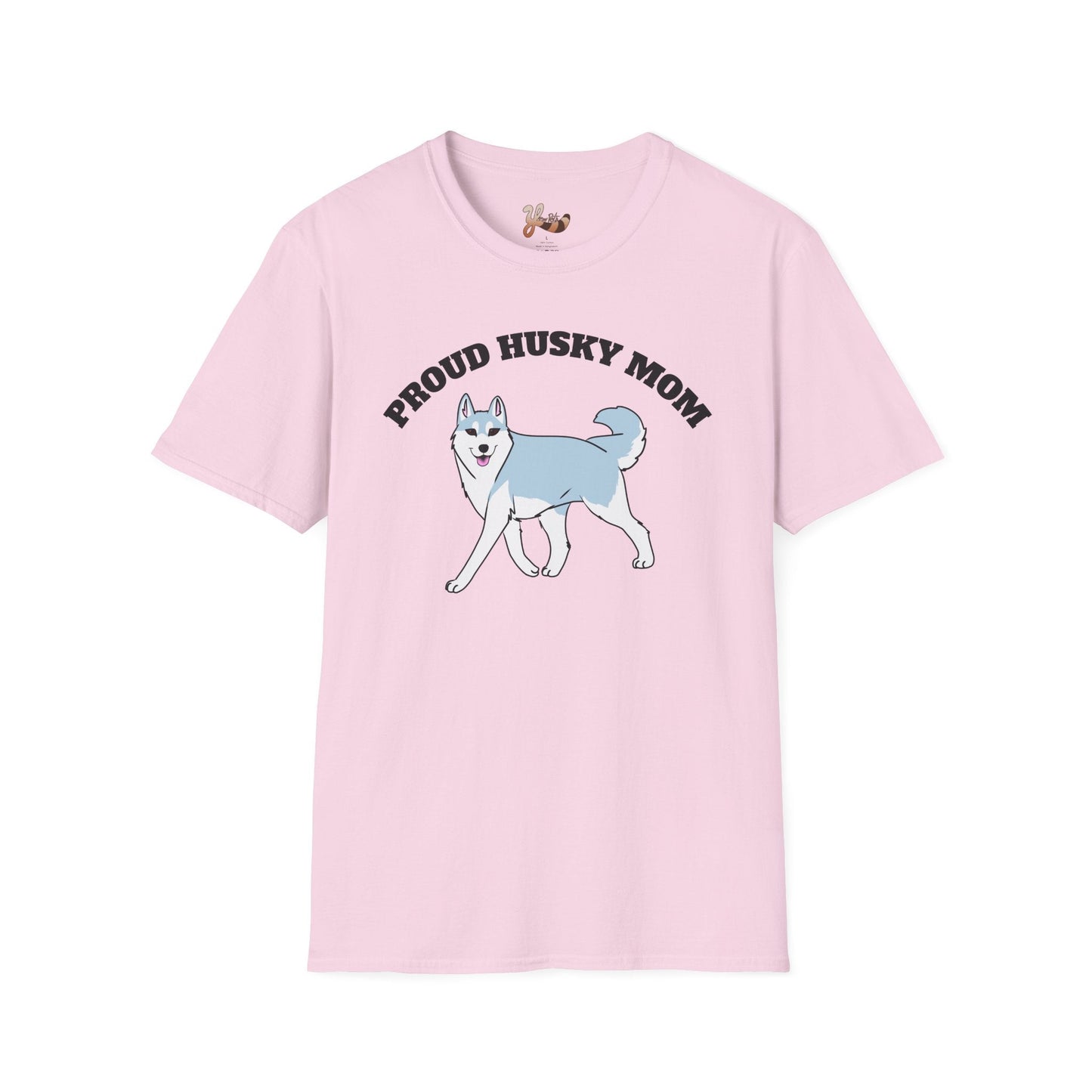 Husky Mom T-Shirt- Silver