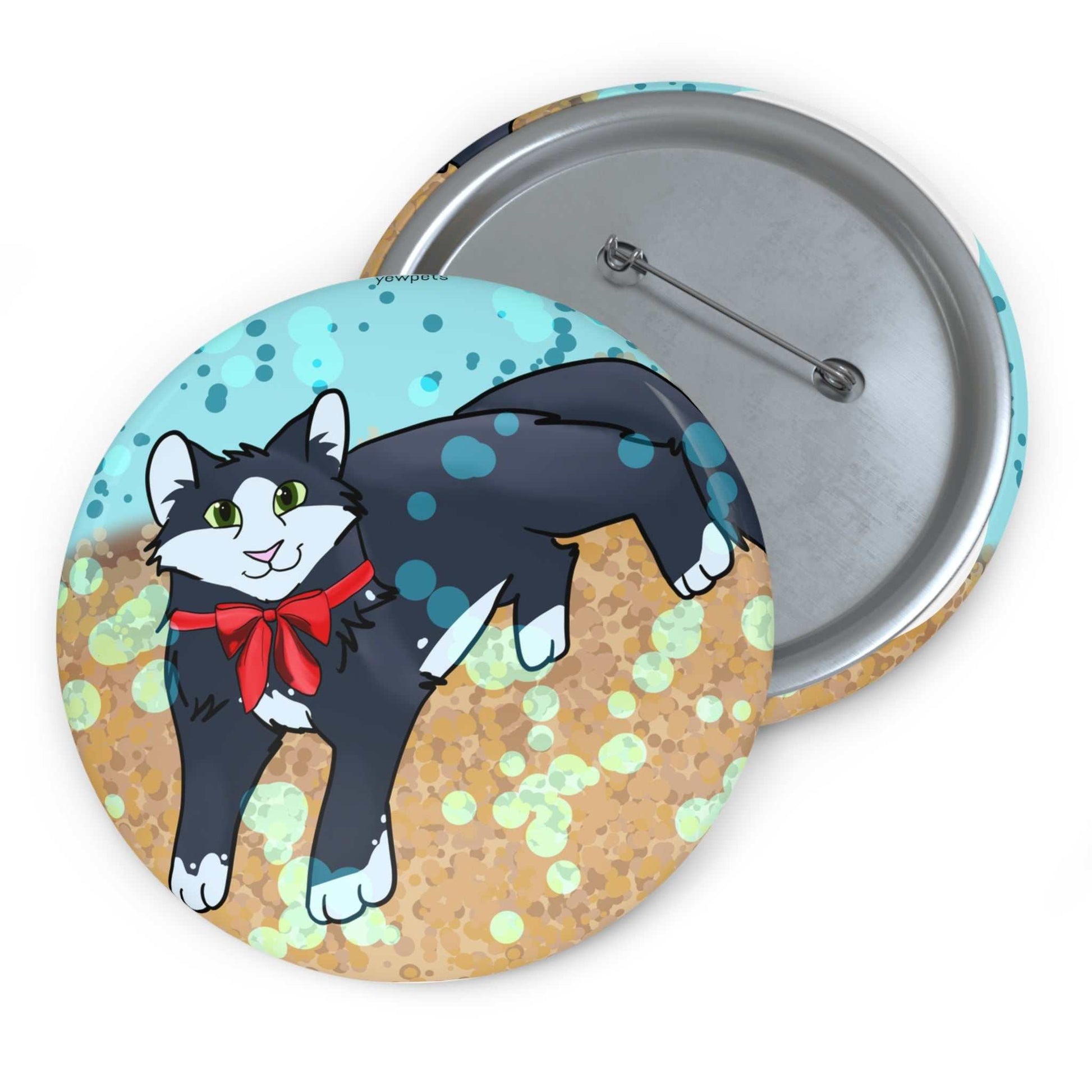 Tuxedo Cat Button