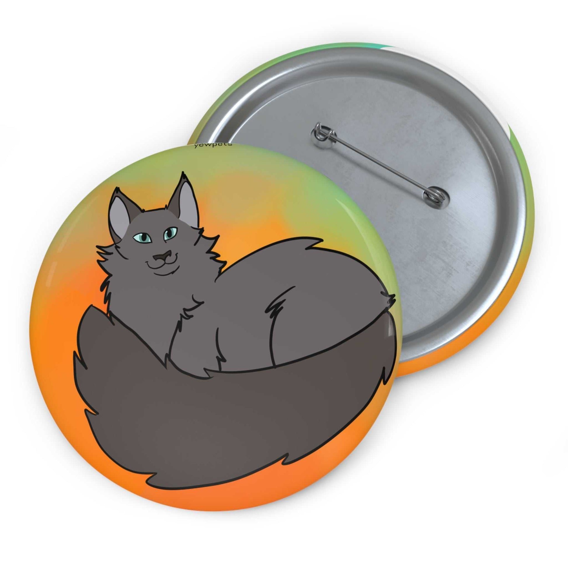 Grey Cat Button
