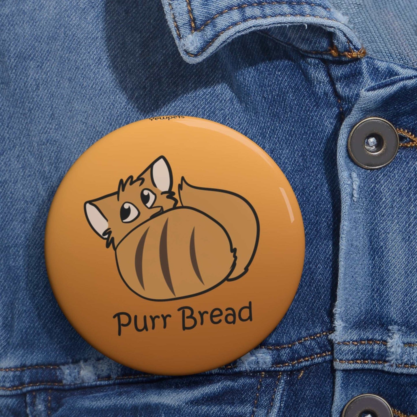 Purr Bread Cat Button