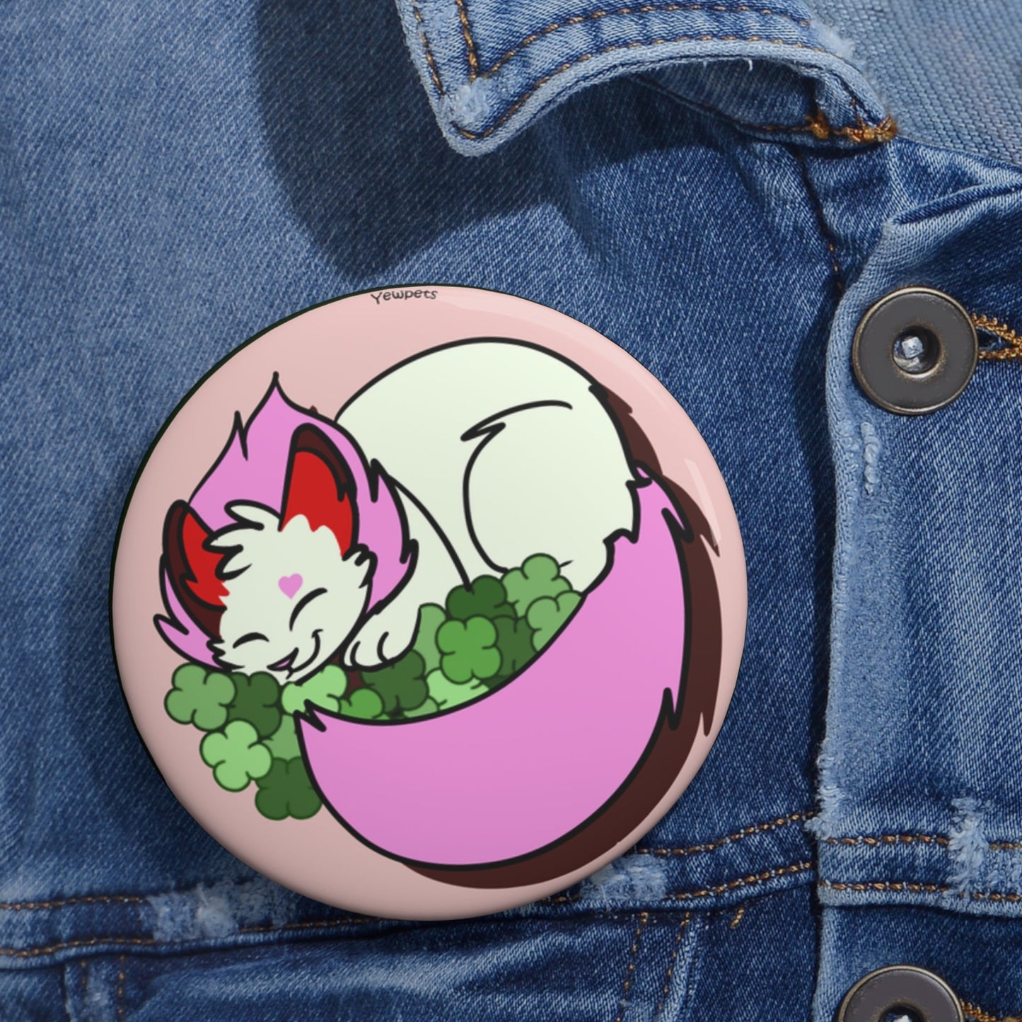 Hearts and Clovers Pinback Button -