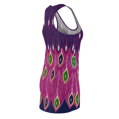 Magenta Peacock Dress