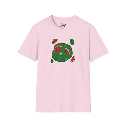 Watermelon Cat T-shirt - light pink