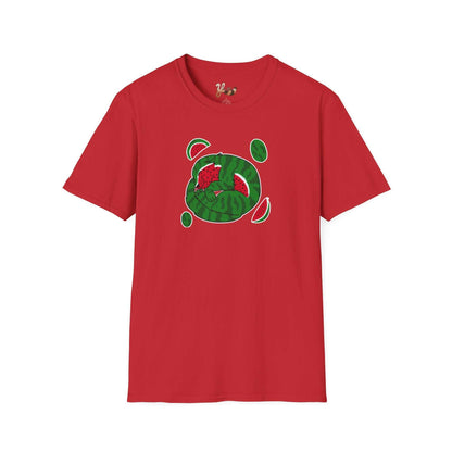 Watermelon Cat T-shirt - red