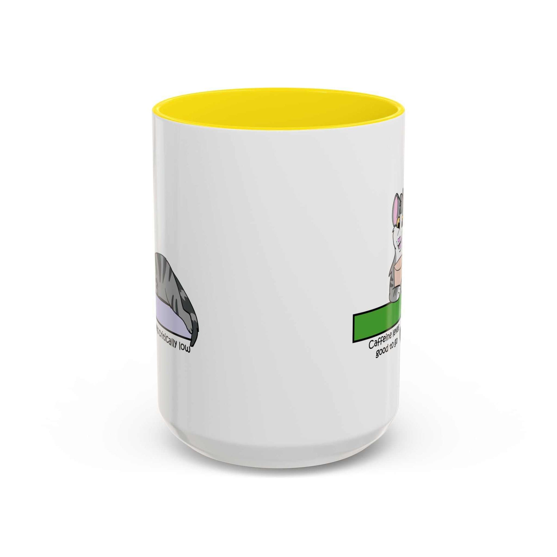 Funny Cat Coffee Mug- Caffeine Levels