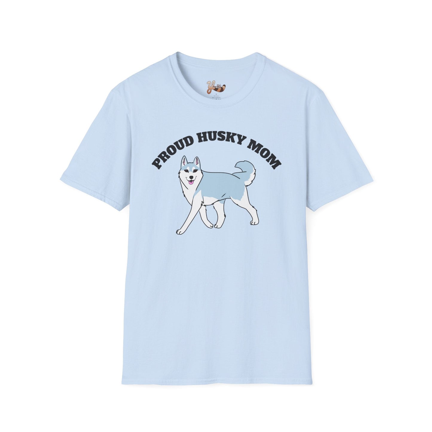 Husky Mom T-Shirt- Silver