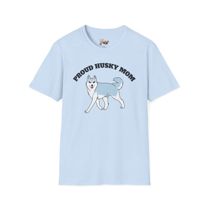 Husky Mom T-Shirt- Silver