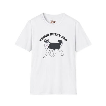 Proud Husky Dad T-shirt - Black
