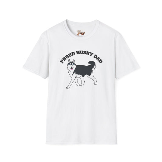 Proud Husky Dad T-shirt - Black