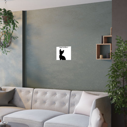 Custom Cat Poster- Satin Pet Portrait (Bust)
