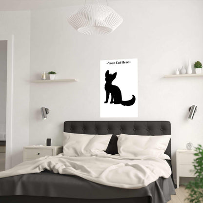 Custom Cat Poster- Satin Pet Portrait