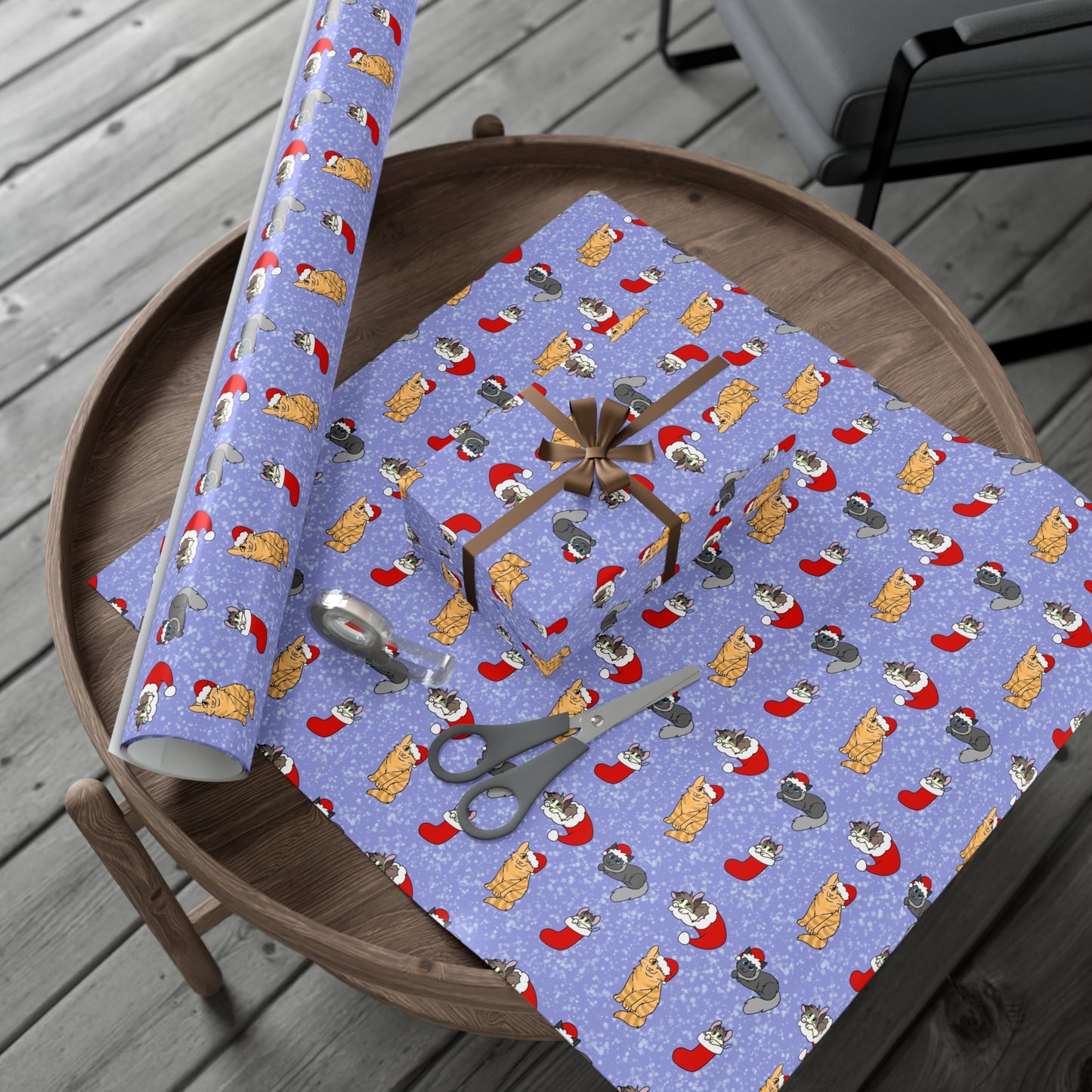 Cats in hats wrapping paper