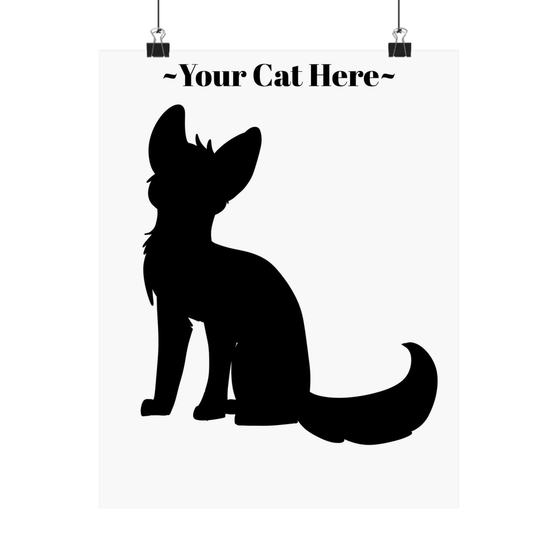 Custom Cat Poster- Satin Pet Portrait