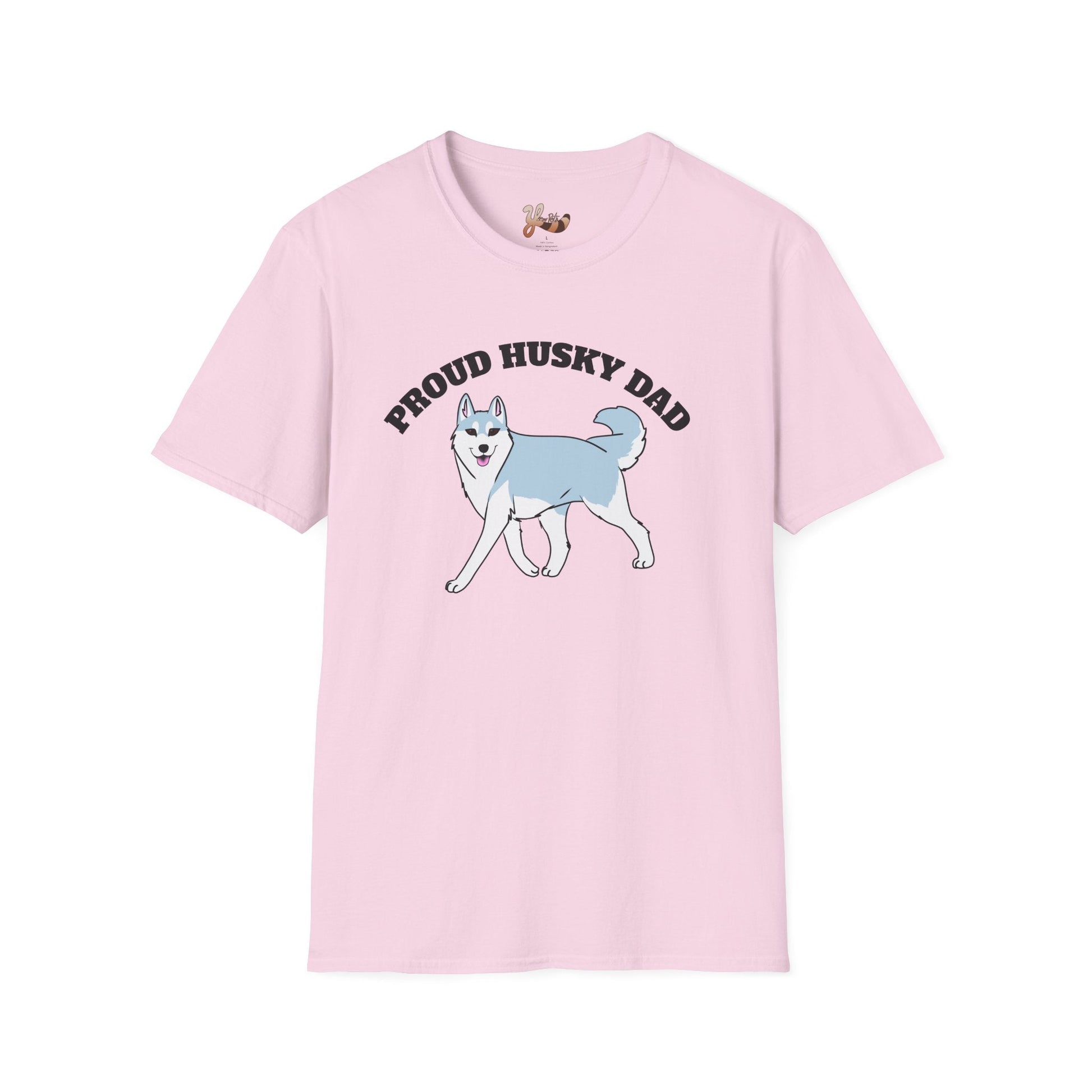 Husky Dad T-Shirt- silver