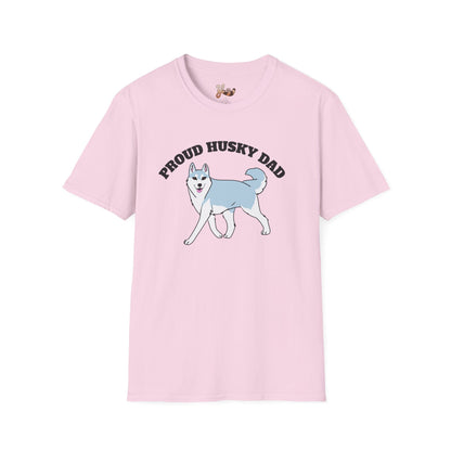 Husky Dad T-Shirt- silver