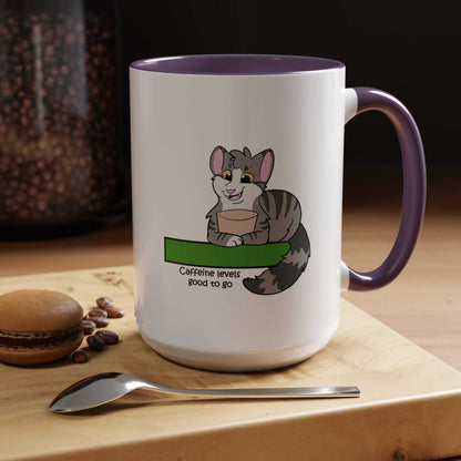 Funny Cat Coffee Mug- Caffeine Levels
