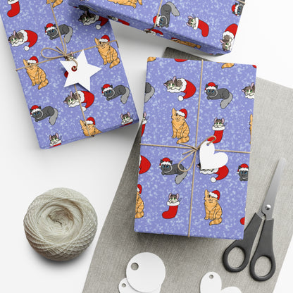 Cats in hats wrapping paper