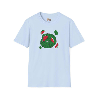 Watermelon Cat T-shirt - light blue