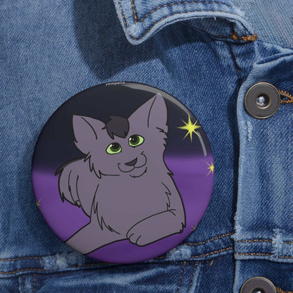 Grey cat Button