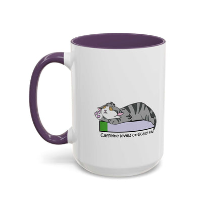 Funny Cat Coffee Mug- Caffeine Levels