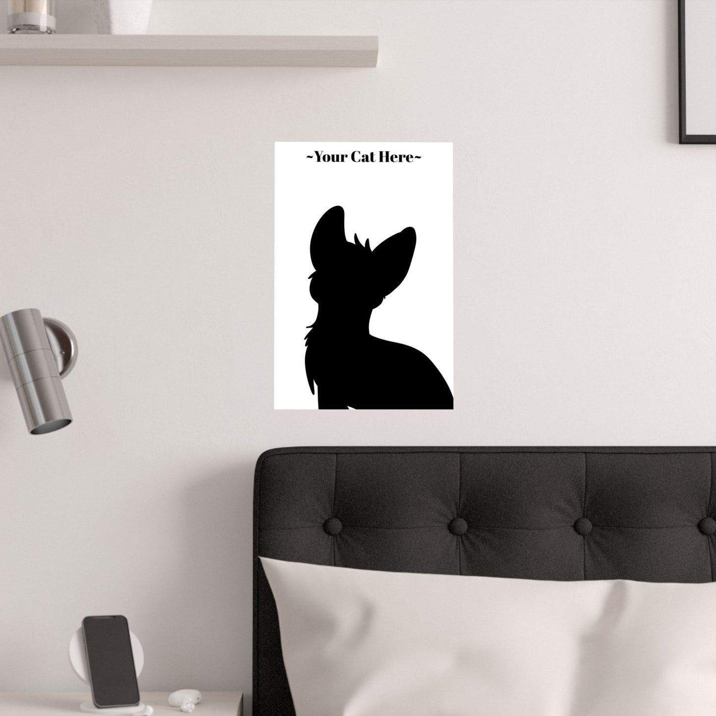 Custom Cat Poster- Satin Pet Portrait (Bust)