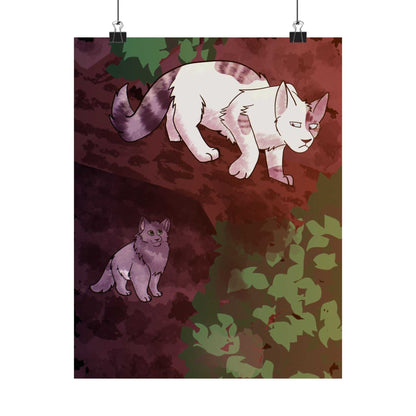 Satin Poster Cat in Tree