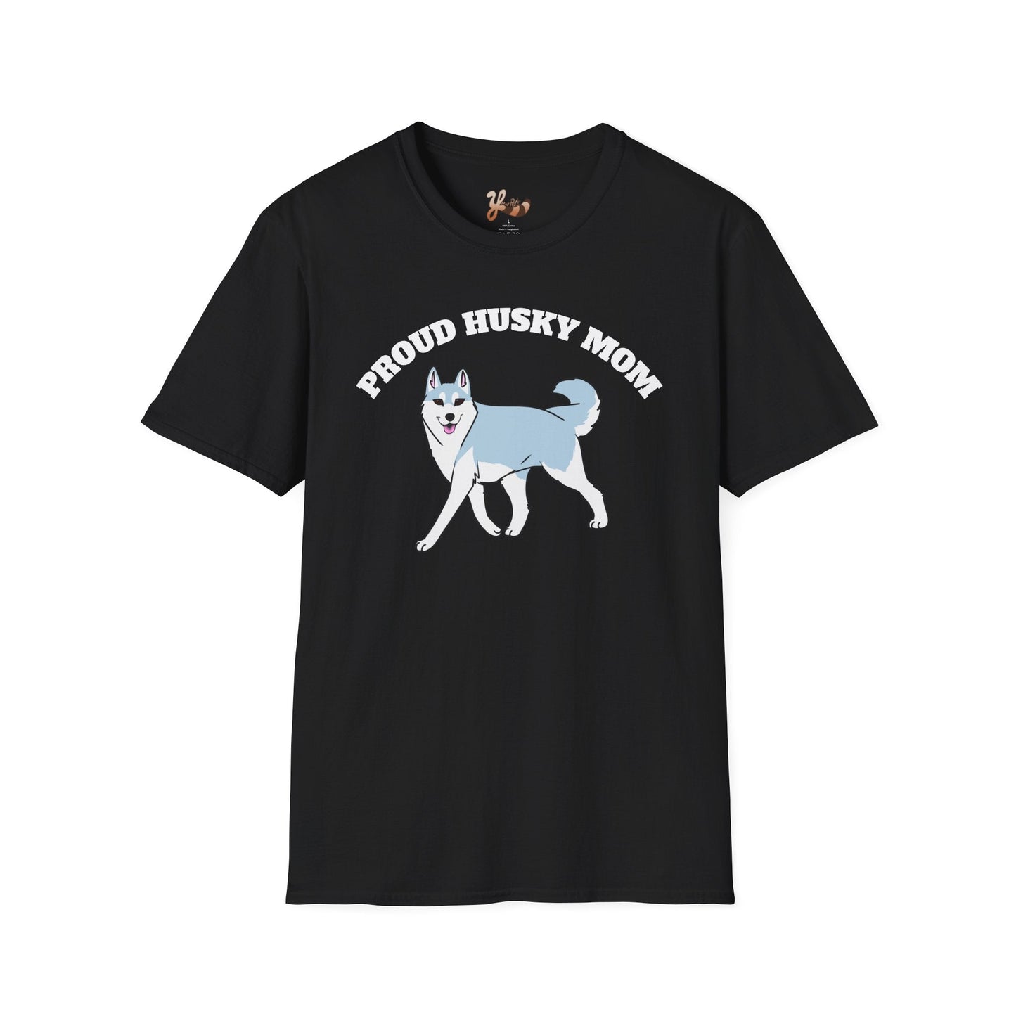 Husky Mom T-Shirt- Silver
