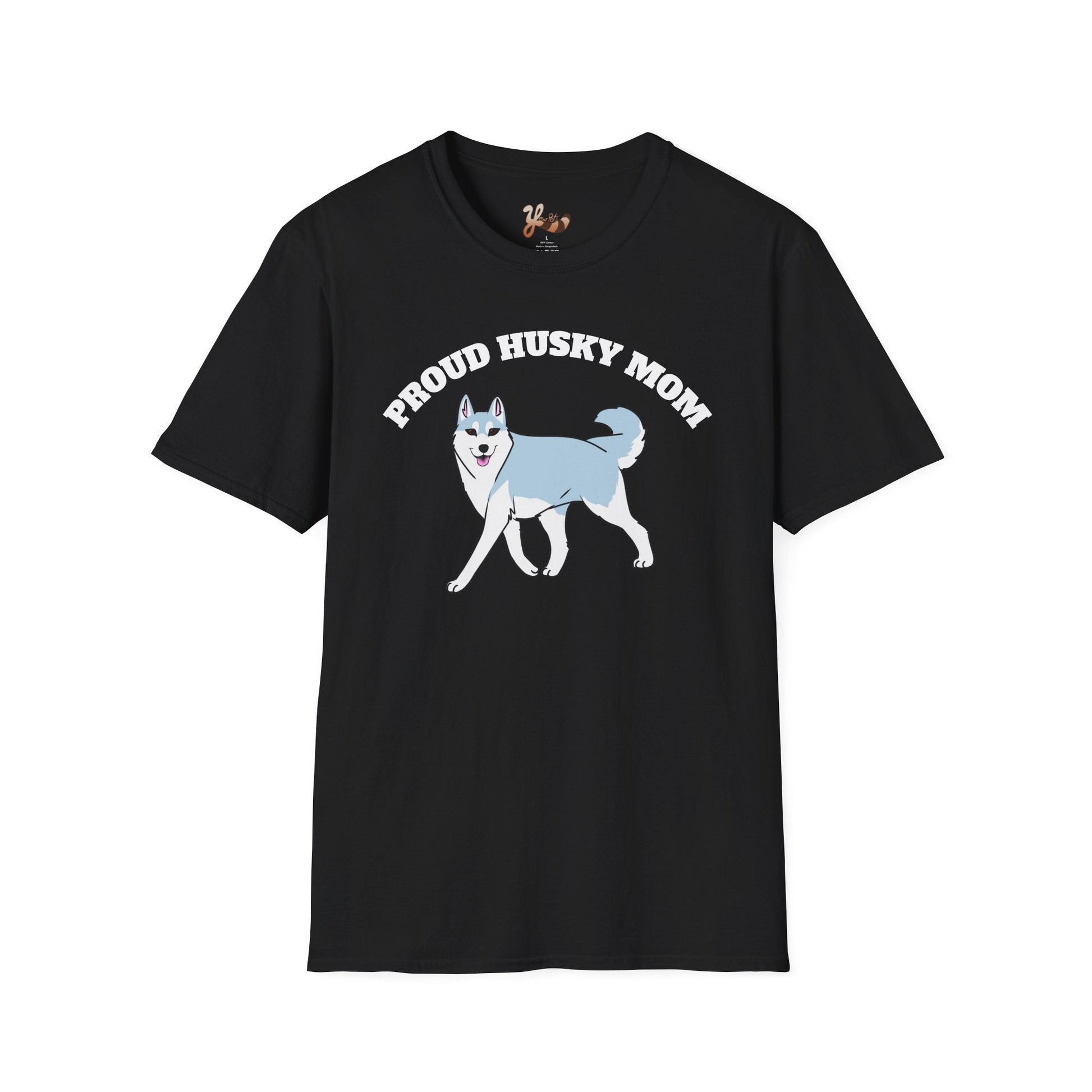 Husky Mom T-Shirt- Silver