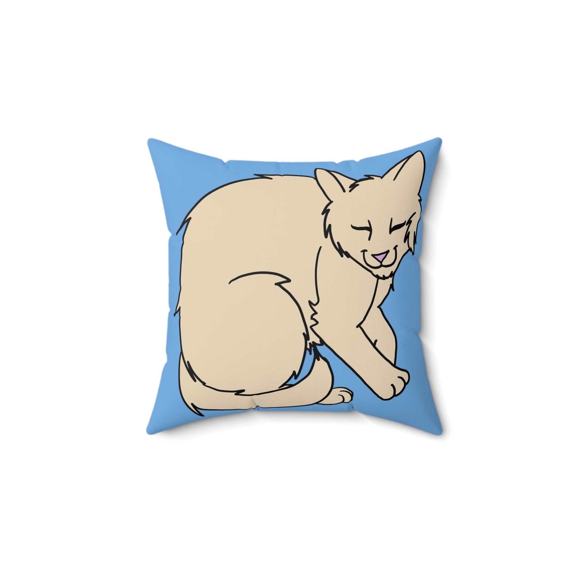 Cat pillow white