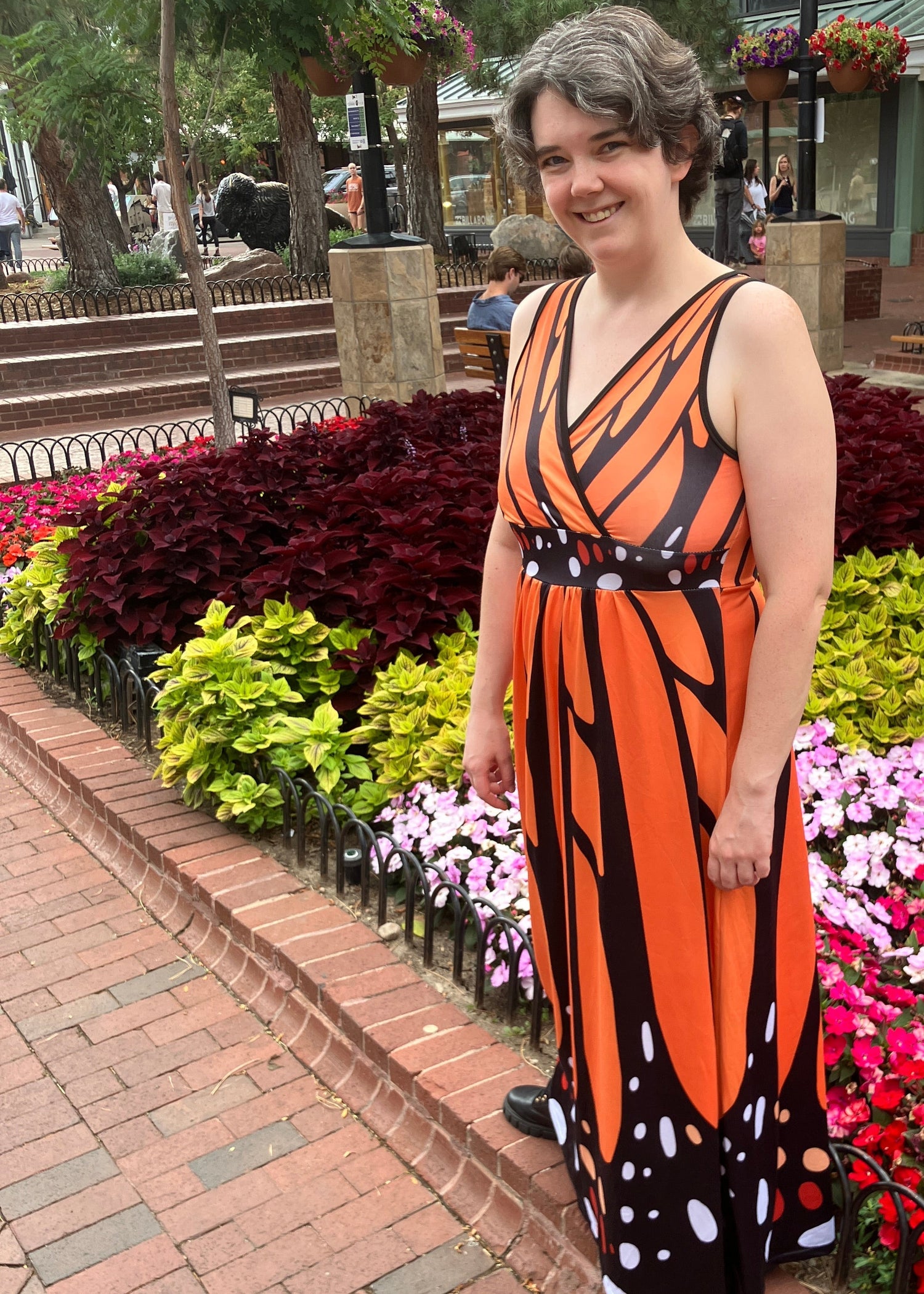 Monarch Butterfly Dress- Sleeveless Maxi Dress