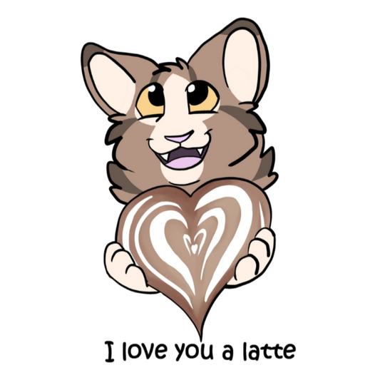 I Love You A Latte- Cat Tee Shirt
