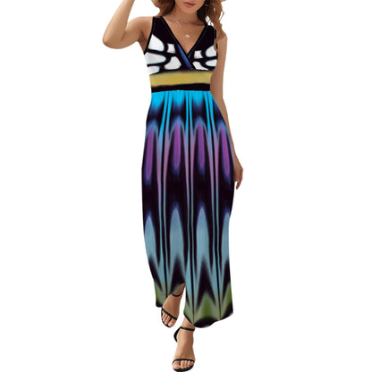 Clipper butterfly Dress- Sleeveless Maxi Dress