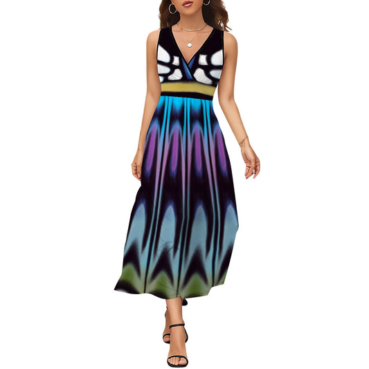Clipper butterfly Dress- Sleeveless Maxi Dress