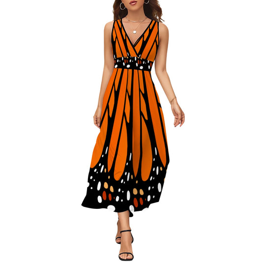 Monarch Butterfly Dress- Sleeveless Maxi Dress