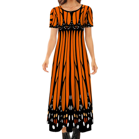 Monarch Butterfly Dress- Maxi dress with sleeves
