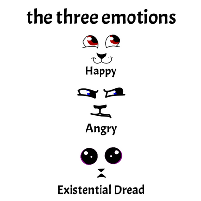 The Three Emotions Cat Tee Shirt