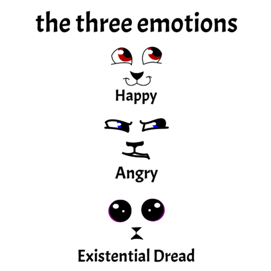 The Three Emotions Cat Tee Shirt